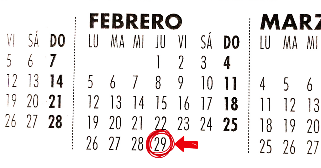 En 2024, febrero tiene 29 días