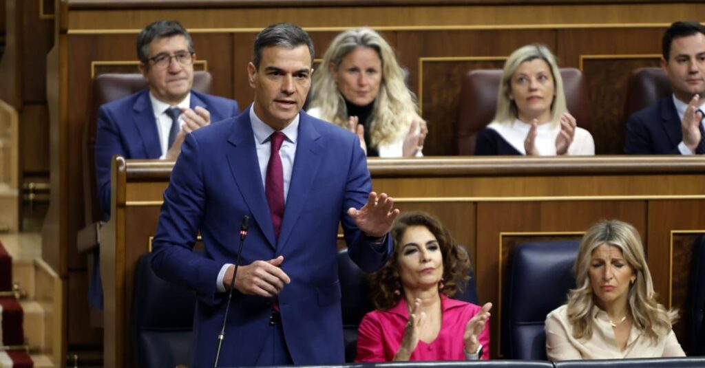 El presidente del Gobierno, Pedro Sánchez, interviene en una sesión de control en el Congreso de los Diputados (La Moncloa)