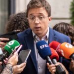 Íñigo Errejón durant la seva compareixença davant els mitjans (IG/I.Errejón)