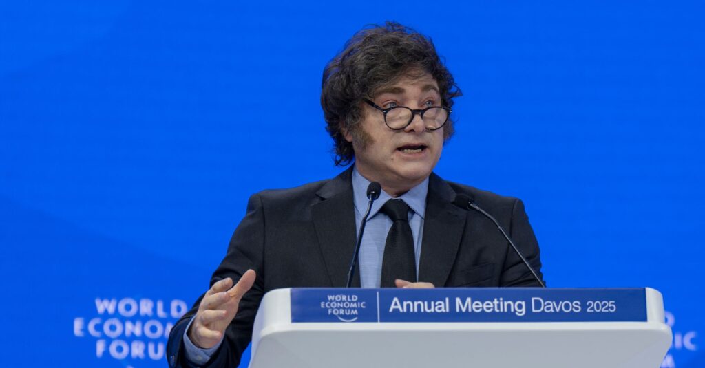 El presidente argentino, Javier Milei, investigado por una presunta estafa al promocionar una criptomoneda (World Economic Forum / Gabriel Lado / Flickr)