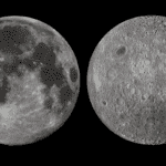 La imagen de la cara visible de la Luna (izquierda) muestra mucha más actividad/NASA-Marc Rovira