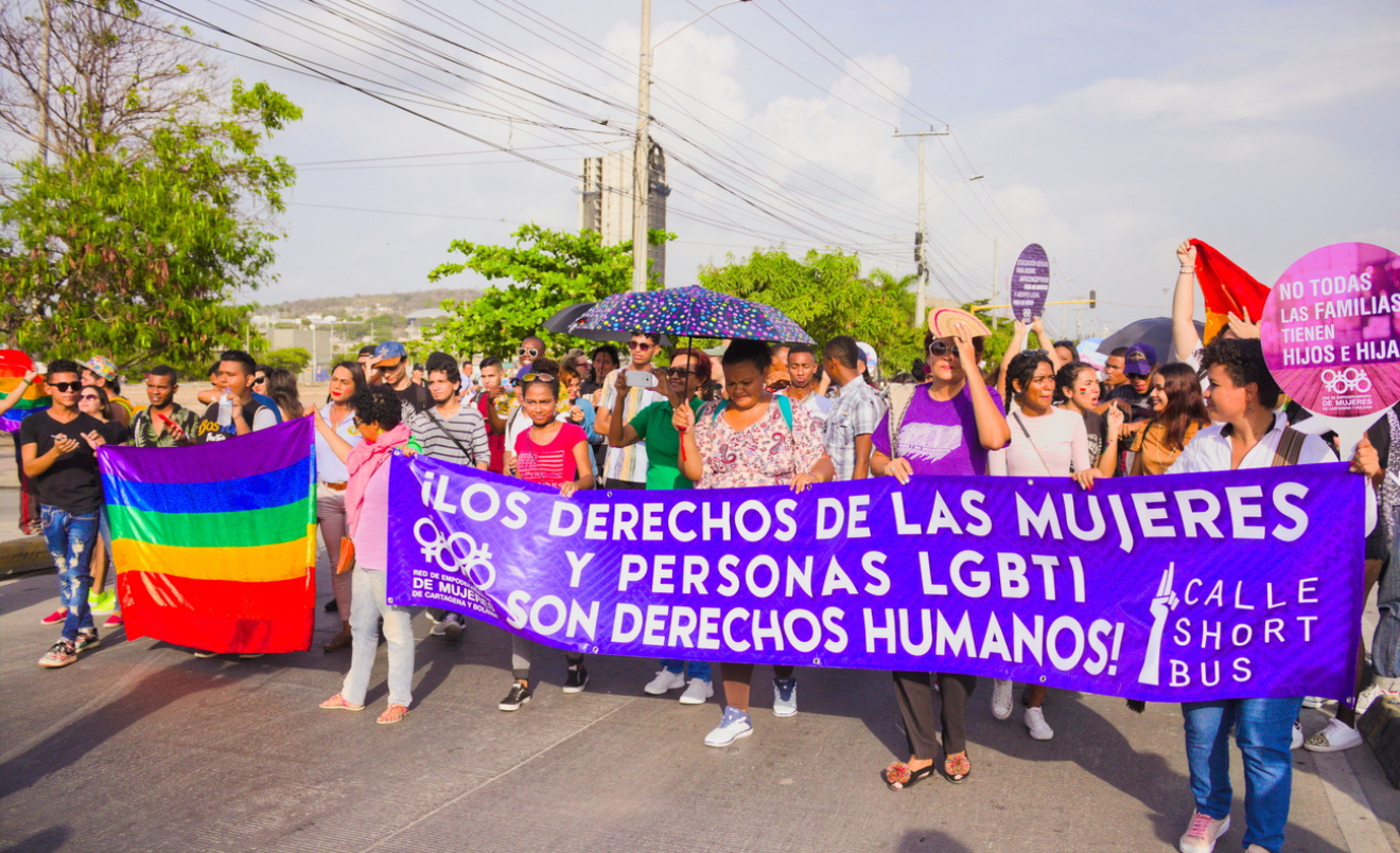 Manifestación en Cartagena (Colombia) en el Día Internacional contra la discriminación por orientación sexual, identidad de género y su expresión. (Juan Pajaro Velasquez / Wikimedia Commons)