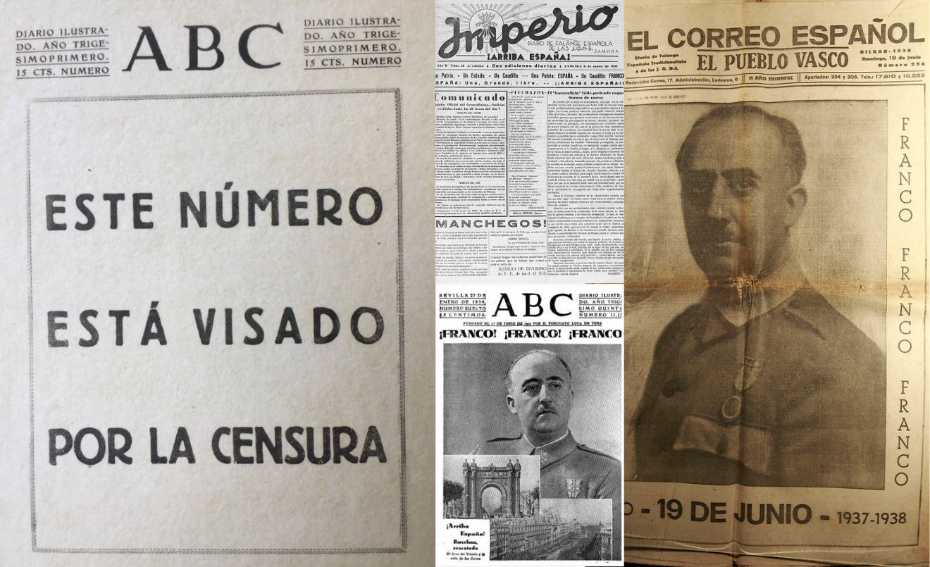 Recopilación de portadas del ABC, El Correo Español e Imperio (Junior Report)